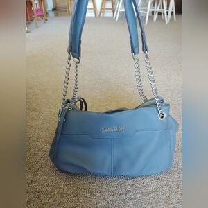 Kenneth Cole Reaction Line Handbag Chain Straps w Faux Leather Handles Pockets